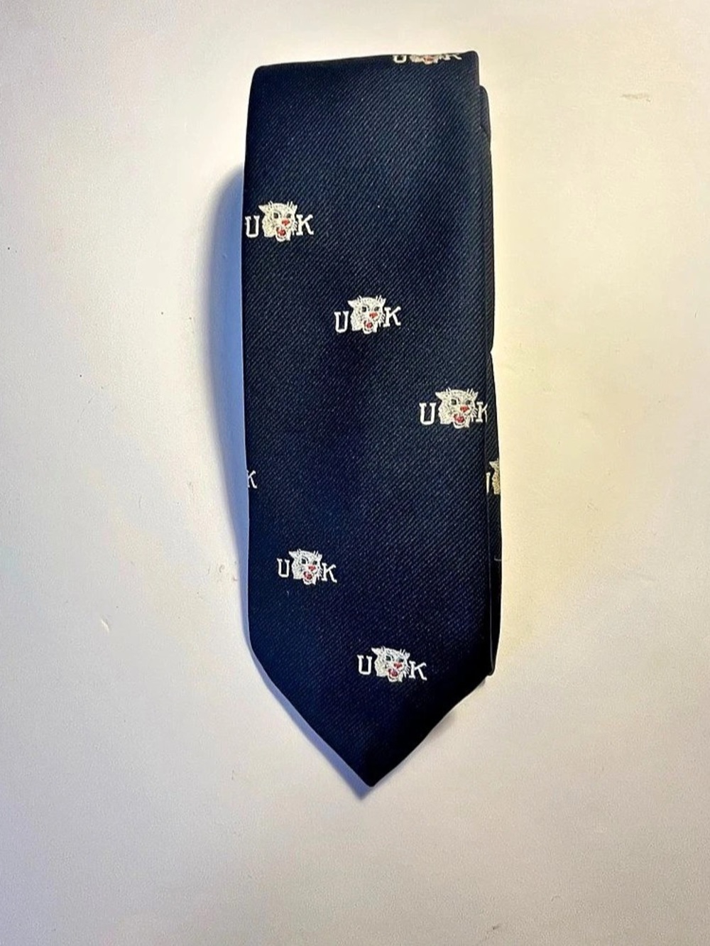 Vintage Prince Consort Kentucky Wildcats UK Logo Neck Tie Blue